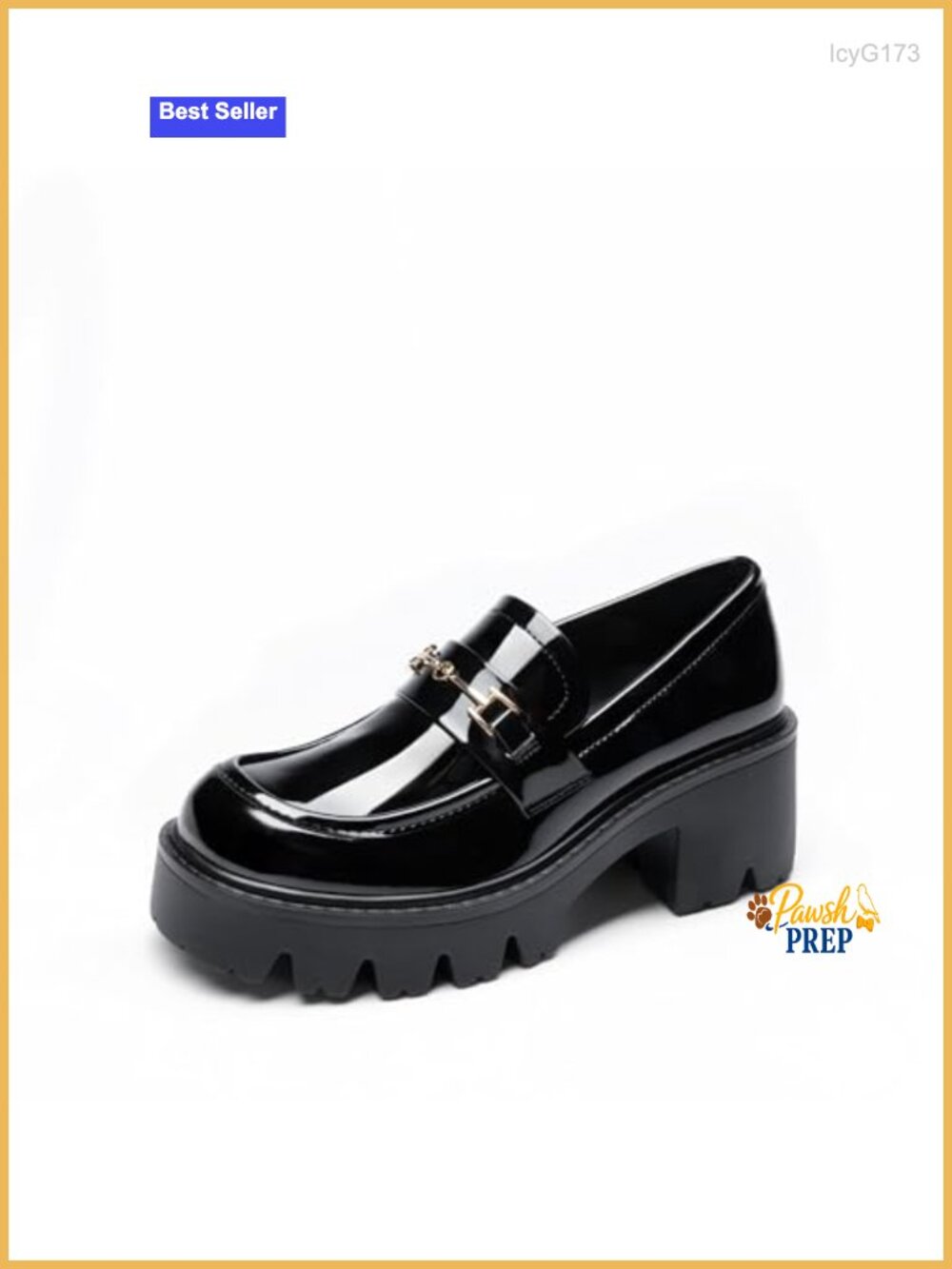 Chunky Heel Lug Sole Platform Loafers Slip On Women Dress Business Shoes